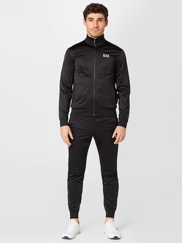 EA7 Emporio Armani Jogginganzug in Schwarz: predná strana