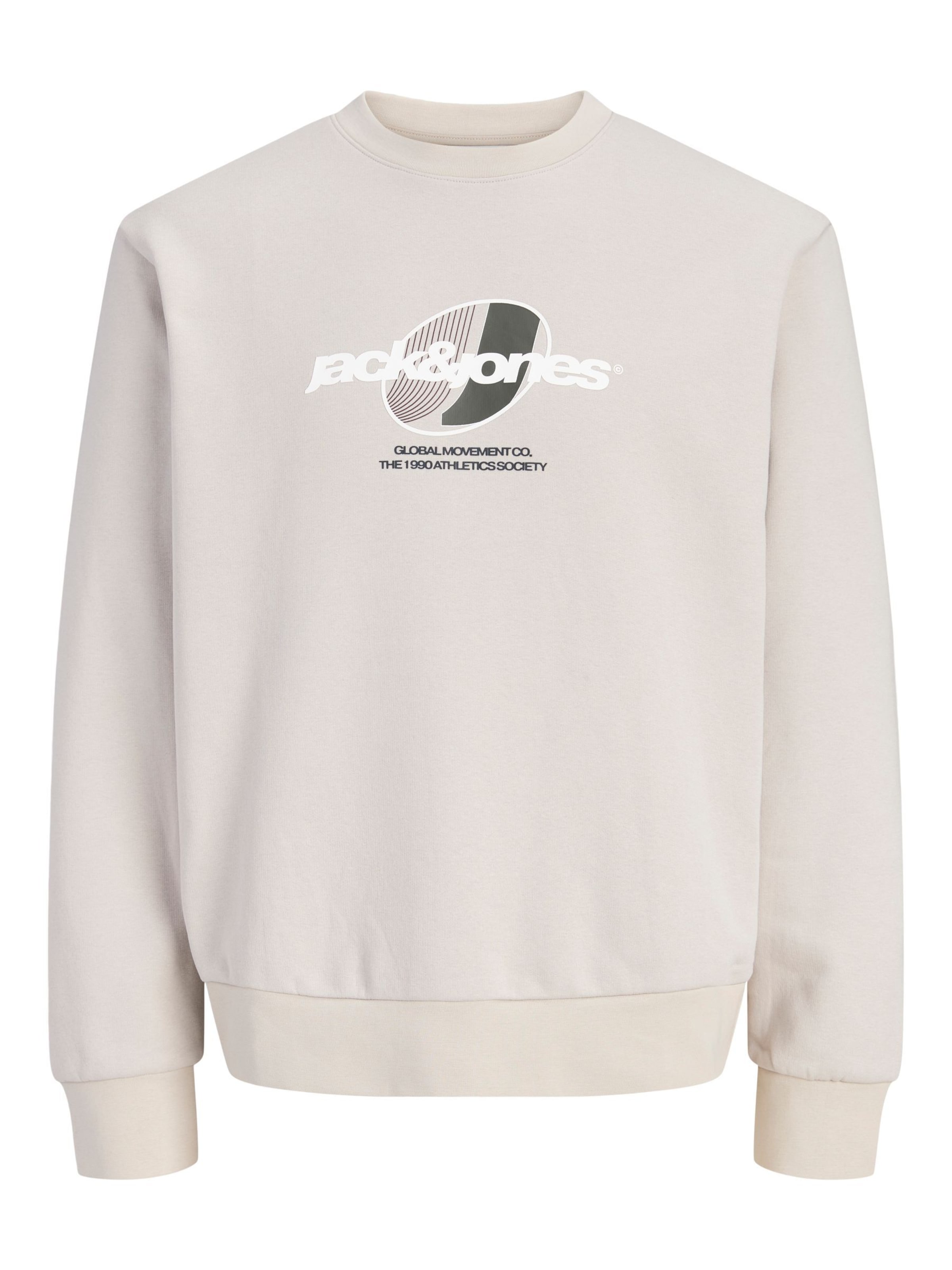 Jack & Jones Junior Sweatshirt 'JCOClub Branding' in Beige: front