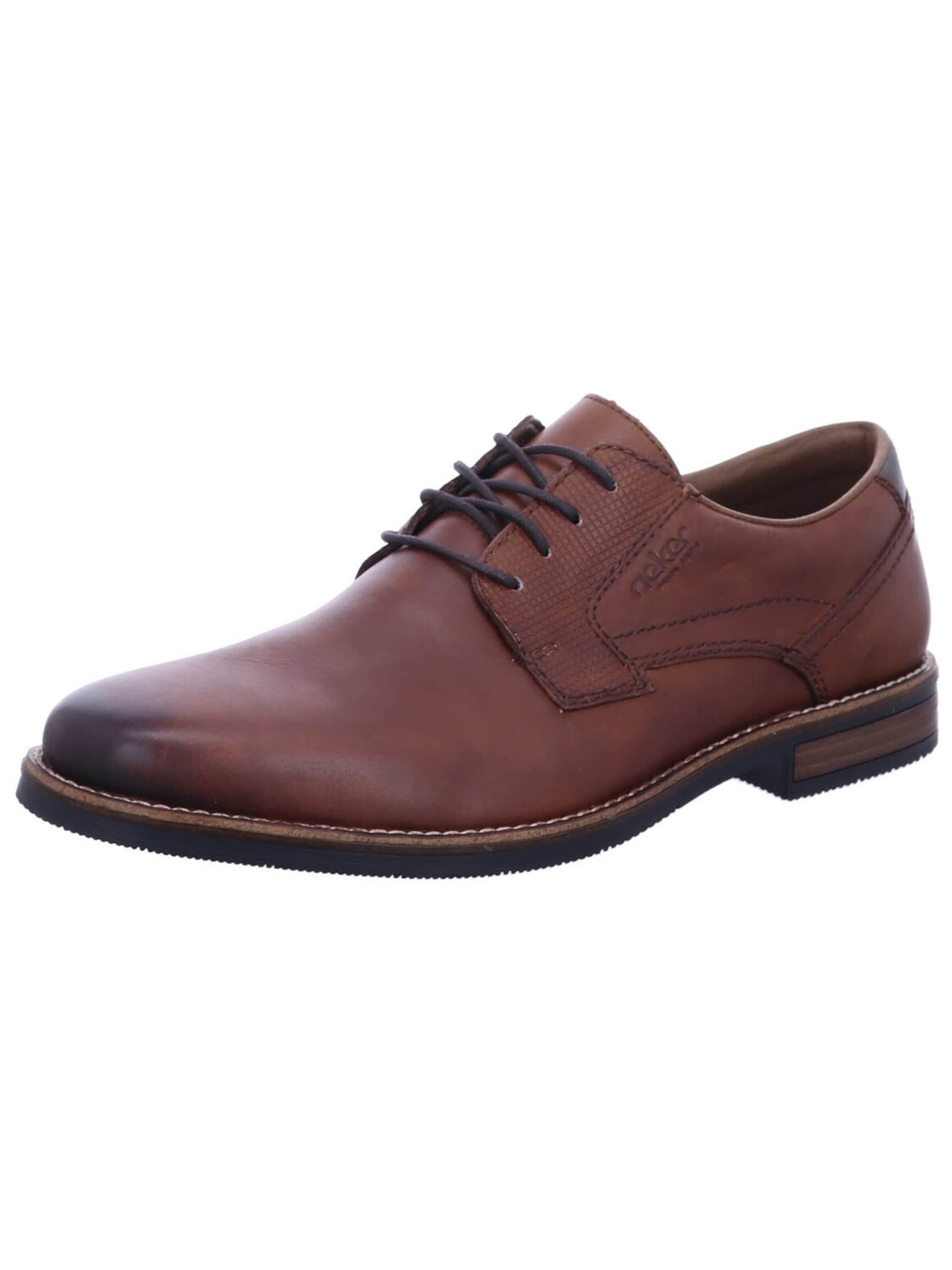 Rieker Lace-Up Shoes 'Schnürschuh Herren 13523 24 Echtleder in braun' in Brown: front