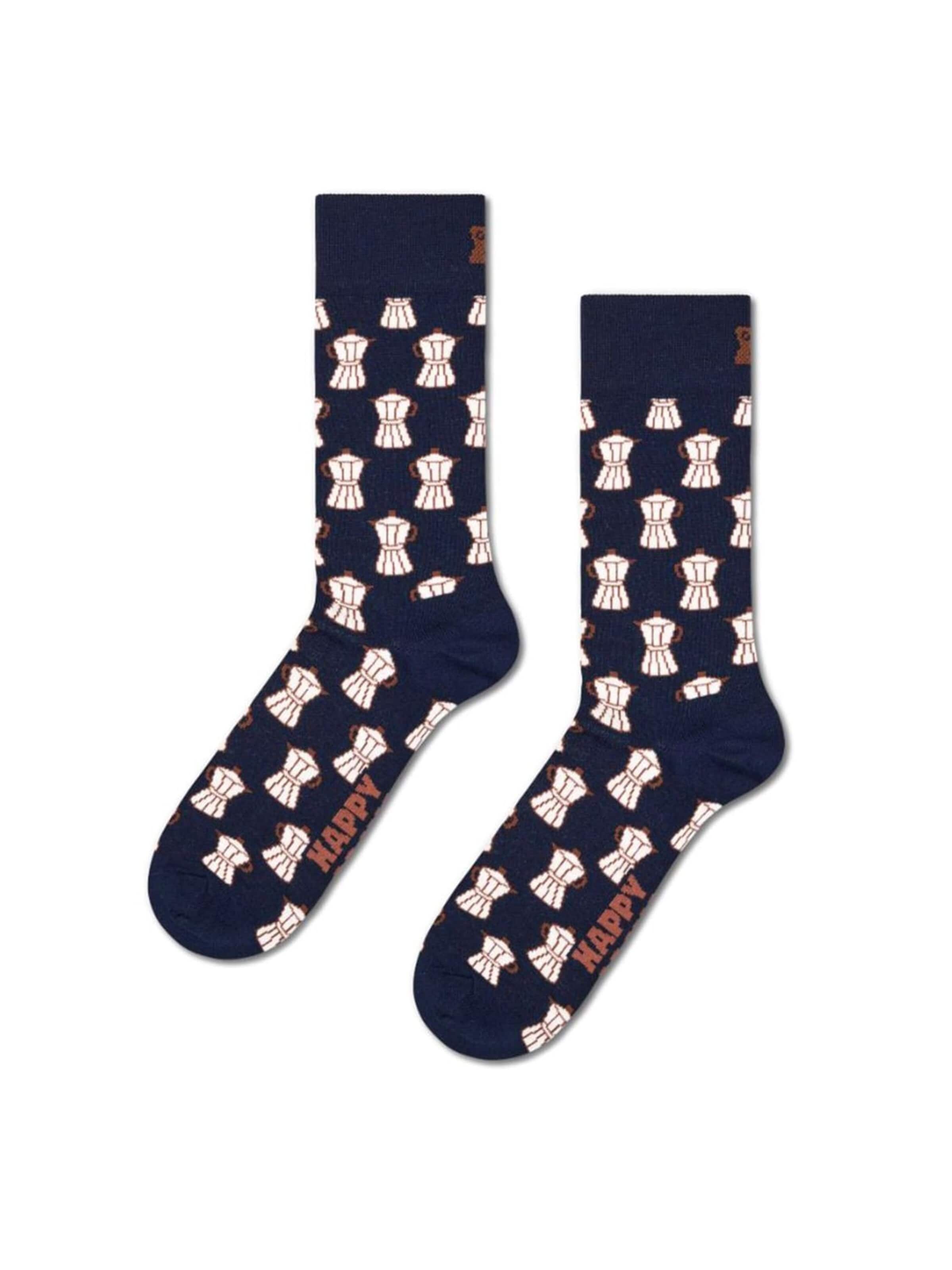 Happy Socks Socks 'Moka Maker Sock Navy Blue' in Blue: front
