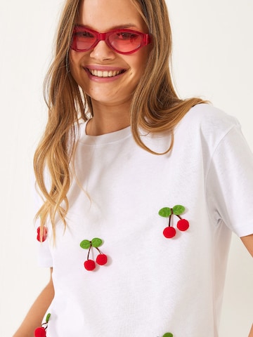 T-shirt Bianco Lucci en blanc