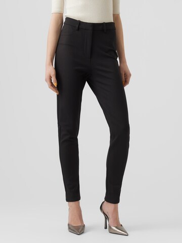 VERO MODA Slim fit Trousers 'Augusta Thea' in Black: front