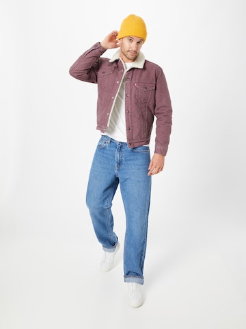 LEVI'S ® Between-season jacket 'Type 3 Sherpa Trucker Jacket' in Purple