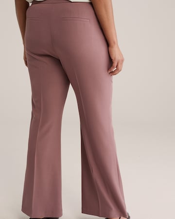 évasé Pantalon à plis WE Fashion en rose