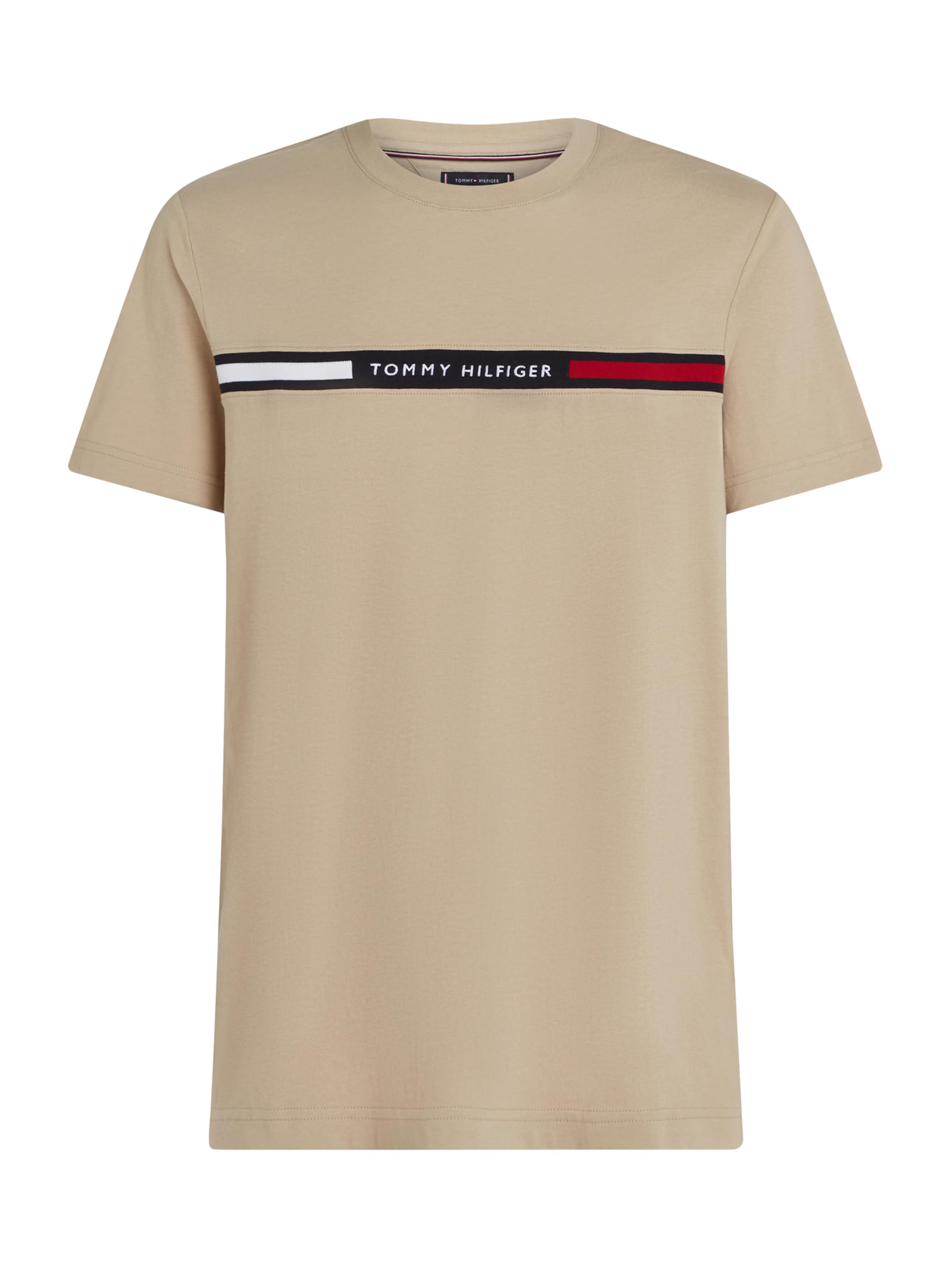 TOMMY HILFIGER T-Shirt in beige / navy / rot, Produktansicht