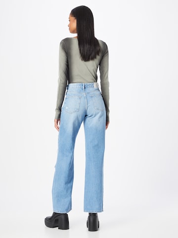 Bershka Wide Leg Jeans i blå