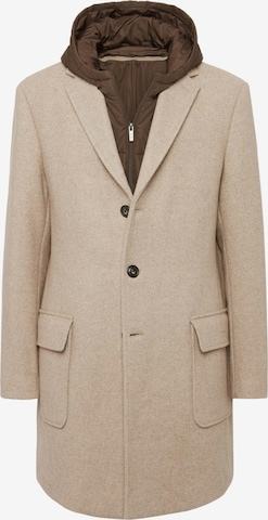 Boggi Milano Winter Coat in Brown: front