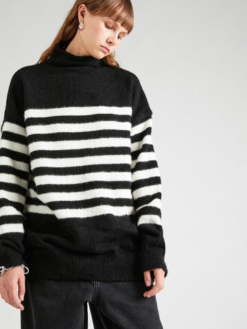 Pull-over Warehouse en noir : devant