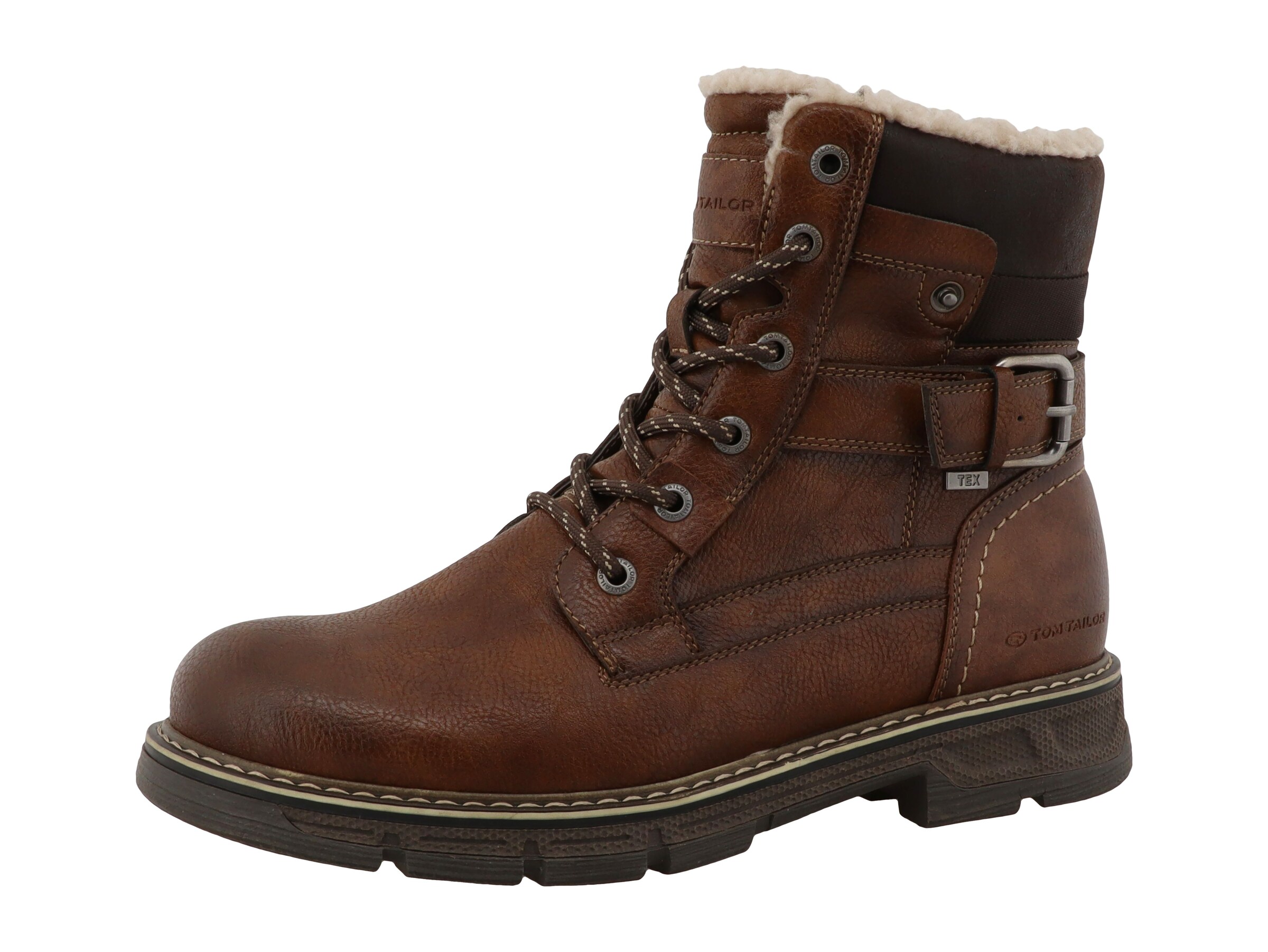 TOM TAILOR Schnürschuh in Braun: Vorderseite