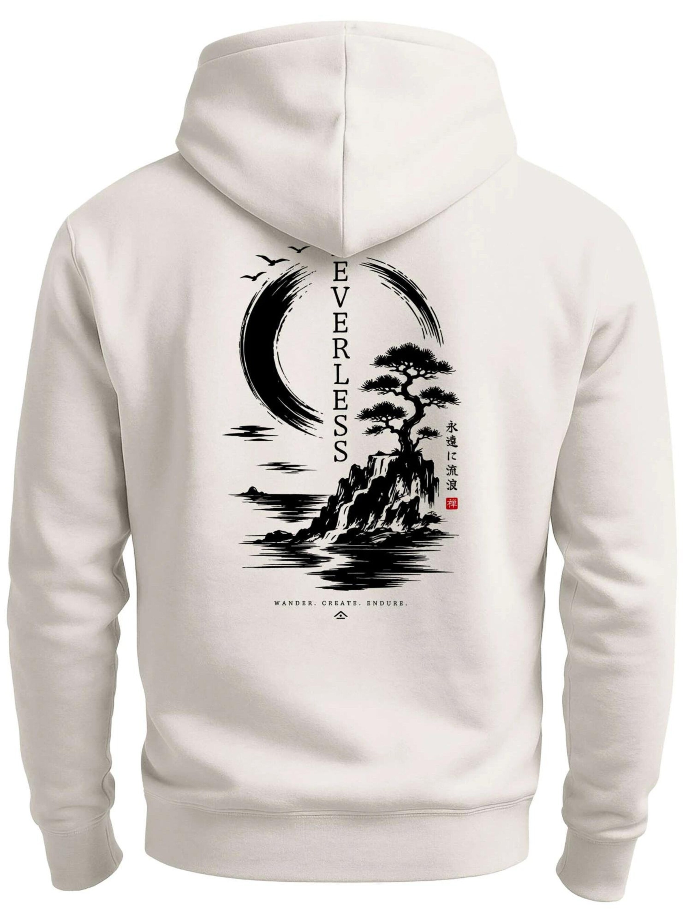 Neverless Sweatshirt 'Spirit of Japan'‌‌‌‌‌‌‌ in Beige: Vorderseite