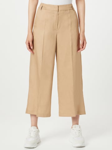 Wide Leg Pantalon à plis TAIFUN en beige : devant