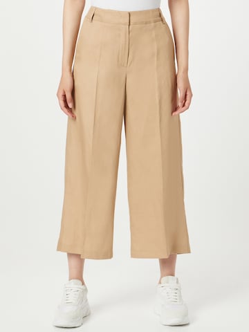 TAIFUN - Pierna ancha Pantalón de pinzas en beige: frente