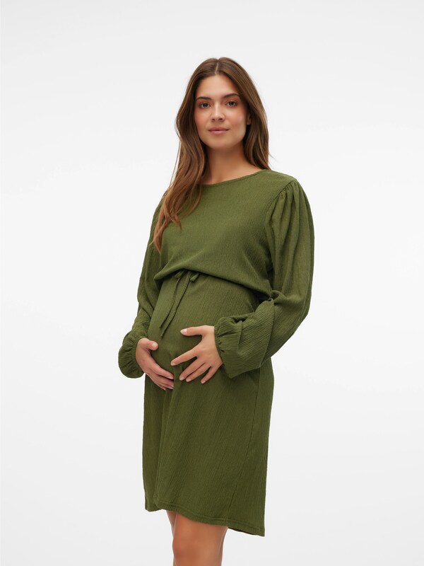 MAMALICIOUS Dress in Dark Green