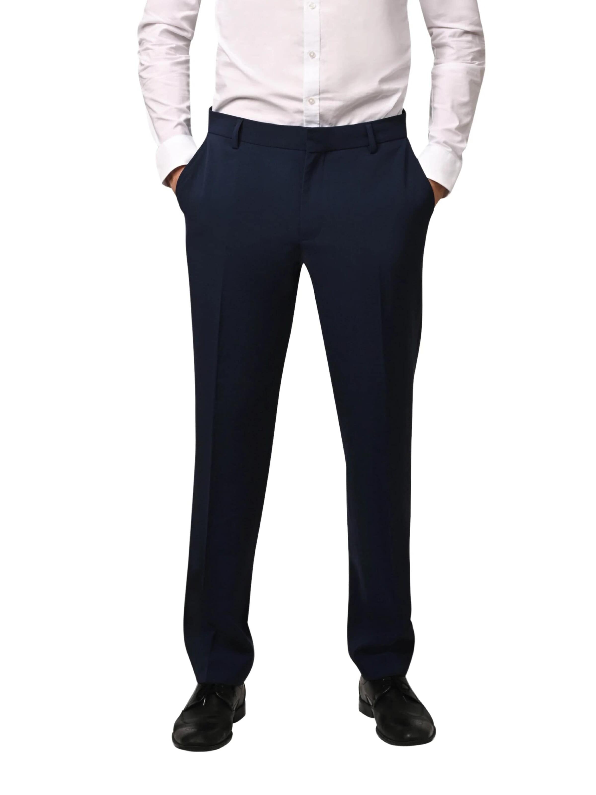 Hirschthal Regular Trousers with creases in Blue