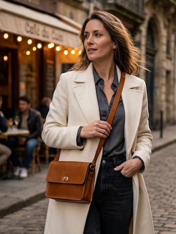 Sac à bandoulière 'Leather Crossbody Brown The Santa Fe Collection' THE DUST COMPANY en marron : devant