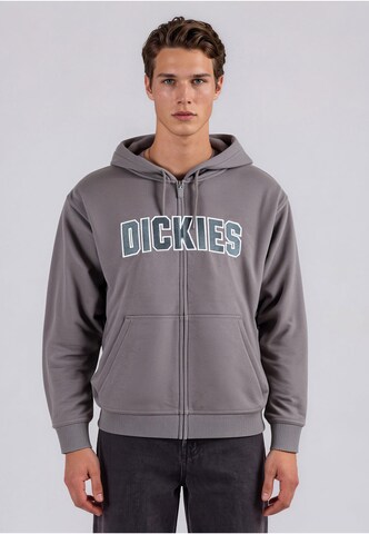 DICKIES Sweat jacket 'Aitkin' in Grey: front