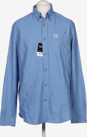 Fred Perry Button Up Shirt in L in Blue: front