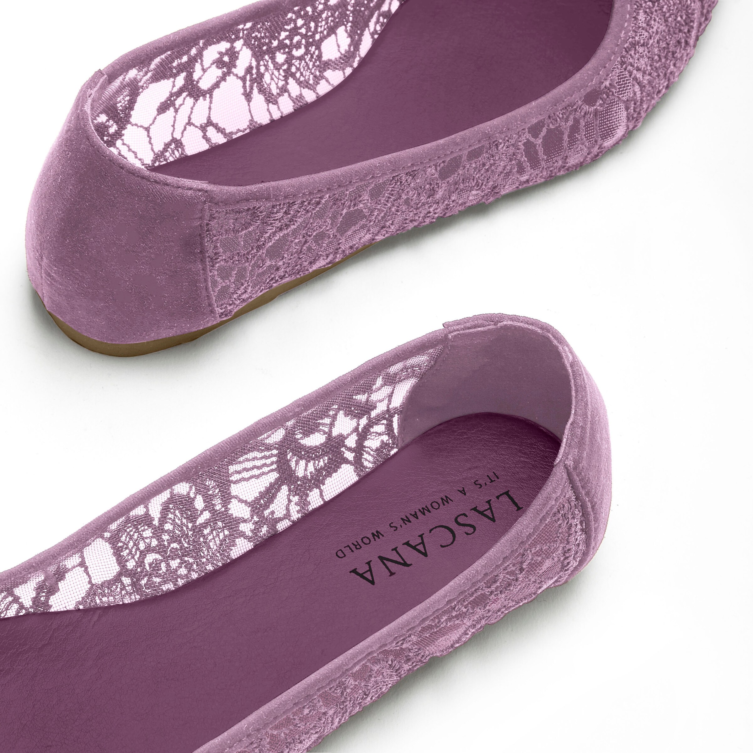 LASCANA Ballet Flats in Lilac ABOUT YOU