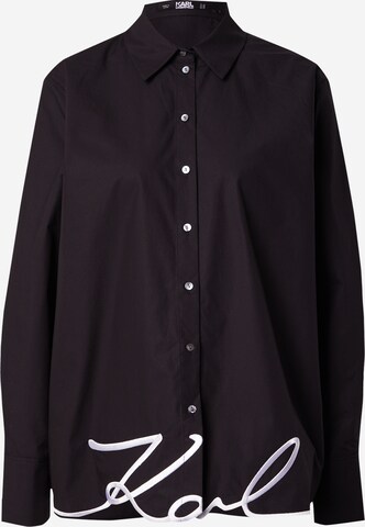 Karl Lagerfeld Blouse in Zwart: voorkant