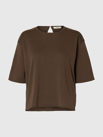 SELECTED Blouse in Brown: front