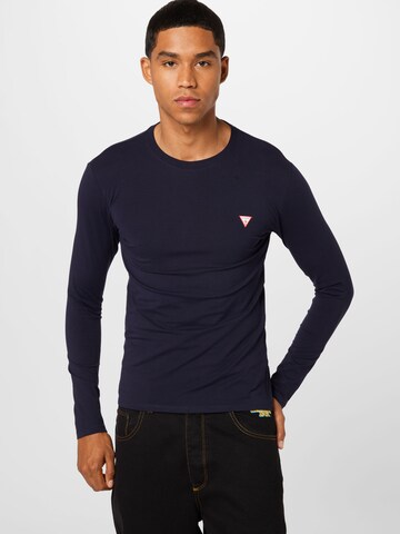 T-Shirt GUESS en bleu : devant