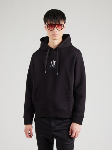 ARMANI EXCHANGE - Sudadera en negro: frente