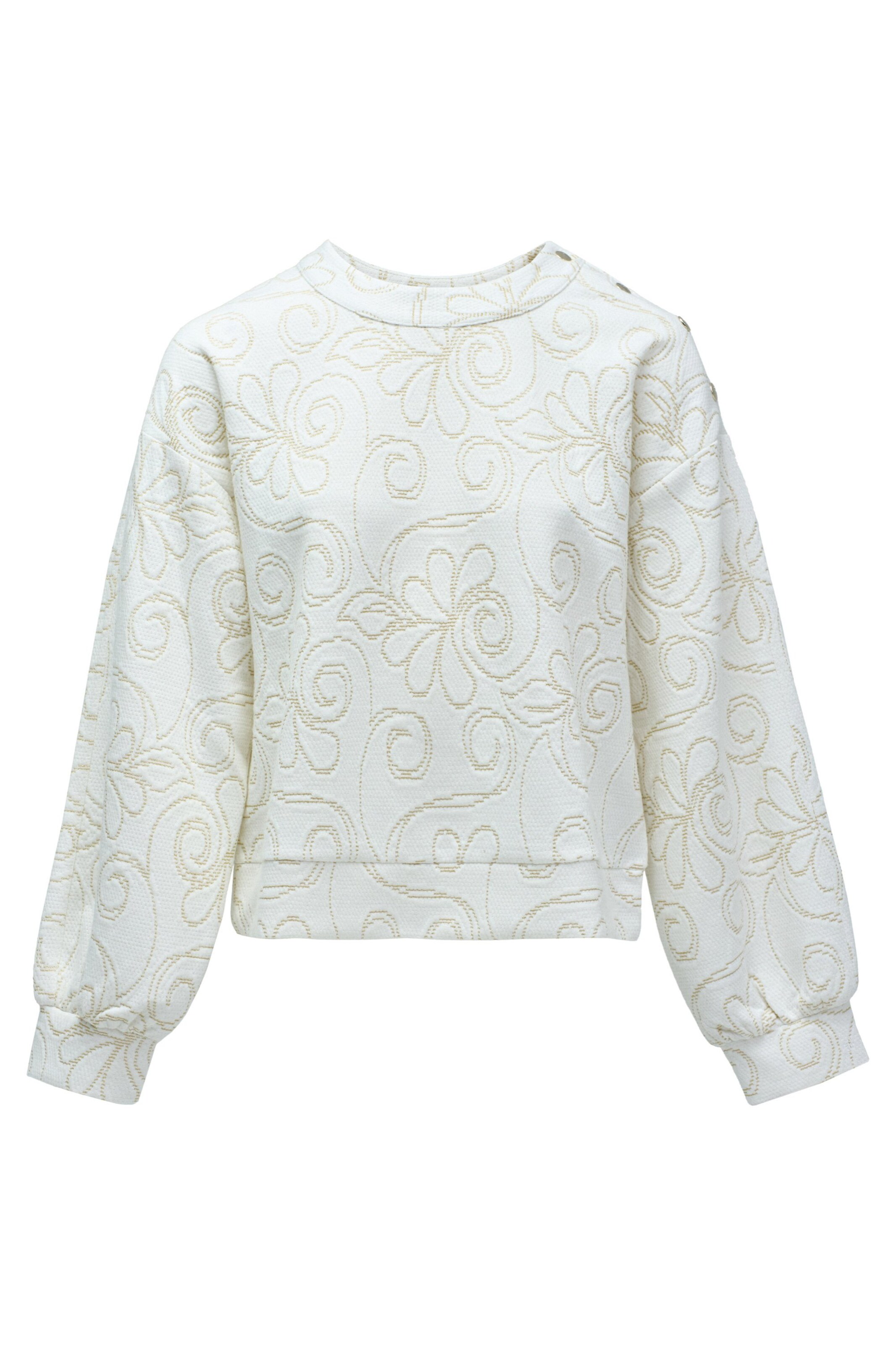 Salsa Jeans Sweatshirt in Weiß: Vorderseite