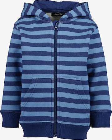 BLUE SEVEN Zip-Up Hoodie in Blue: front