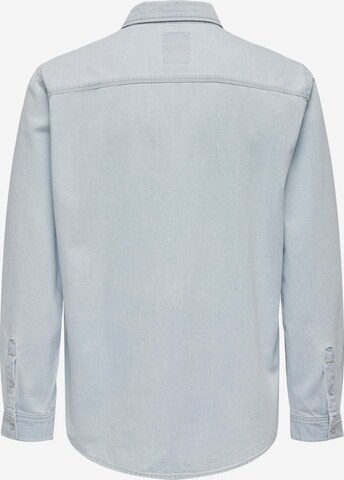 Only & Sons Comfort Fit Hemd 'Bane' in Blau