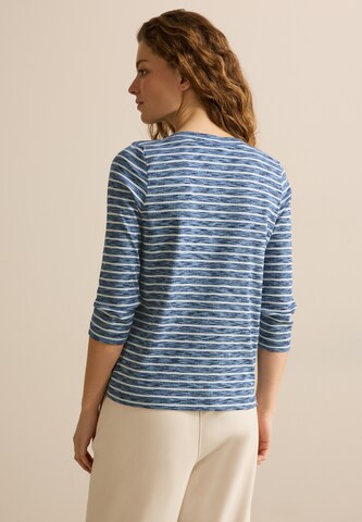 CECIL Gestreiftes Melange Shirt in Blau