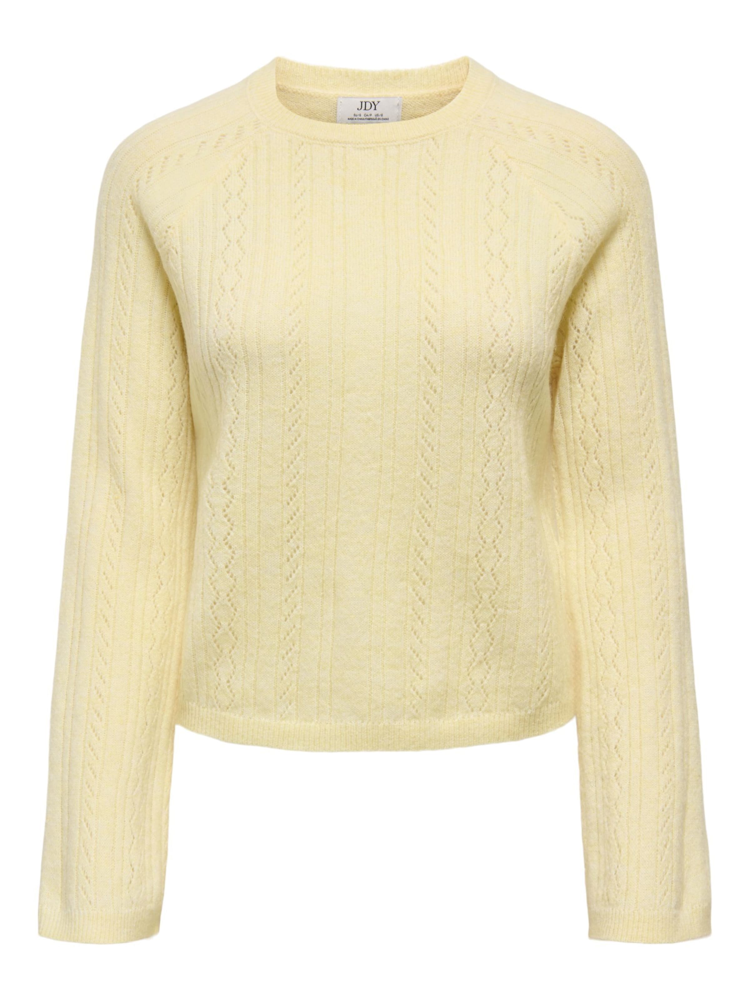 JDY Trui 'JDYApril' in de kleur Lichtgeel, Productweergave