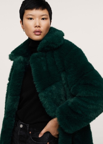 MANGO Winter Coat 'Purpurin' in Green