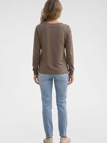 Sweat-shirt 'Shine' Navigazione en marron