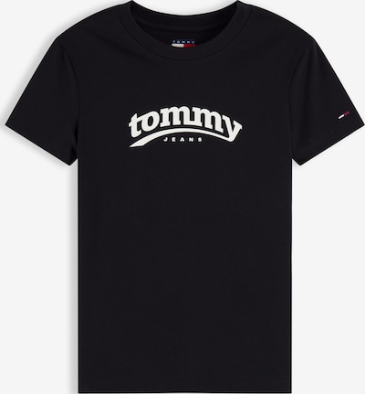 XXS dydžio Marškinėliai 'ESS' iš Tommy Jeans, spalva – juoda / balta, Prekių apžvalga
