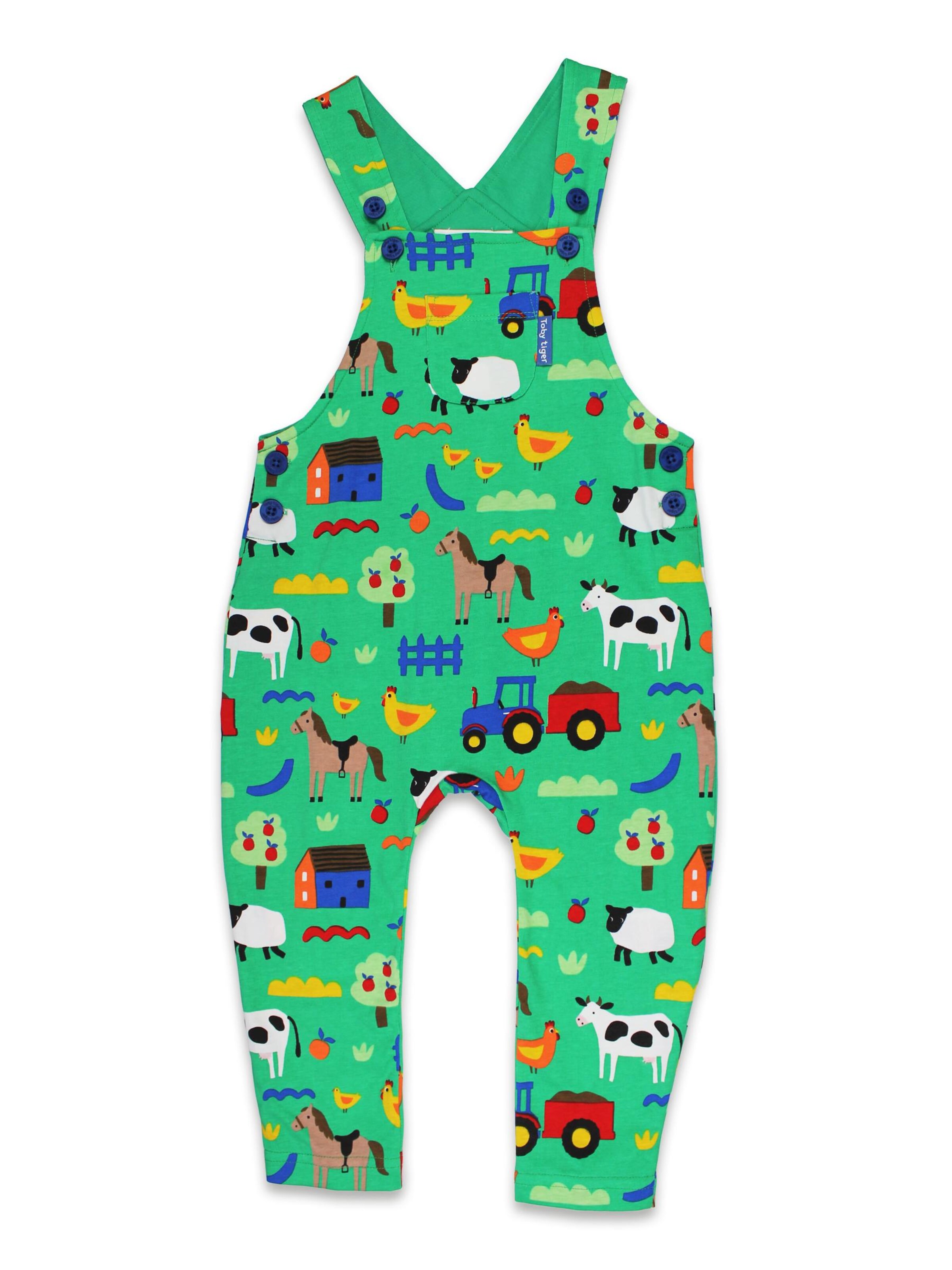 Toby Tiger Overalls in 68 in Green, Item view