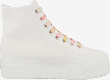 Baskets hautes '2708 Hi Top Shaded Lace' SUPERGA en blanc