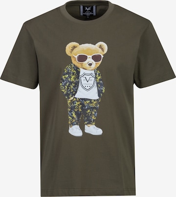 19V69 ITALIA Shirt 'Rafael Baroque Teddy Cool' in Green: front