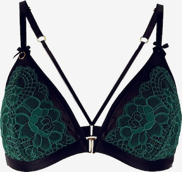 La Muel Lingerie Triangel BH 'Triangle' in Grün: Vorderseite