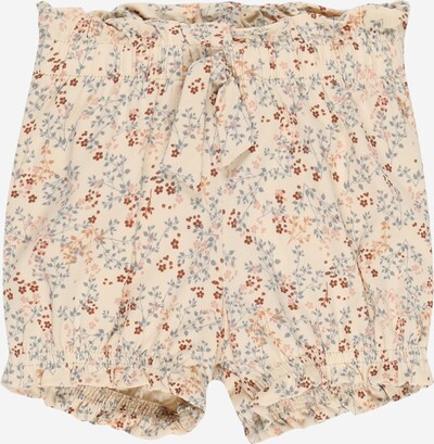 Pantaloni Müsli by GREEN COTTON pe crem / albastru porumbel / maro / maro deschis / roz pal, Vizualizare produs