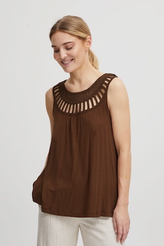 b.young Top 'pipa' in Brown: front