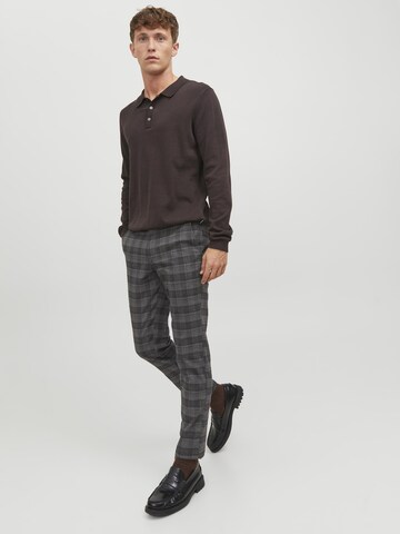 JACK & JONESregular Chino hlače 'JPSTOllie JJLouis' - siva boja