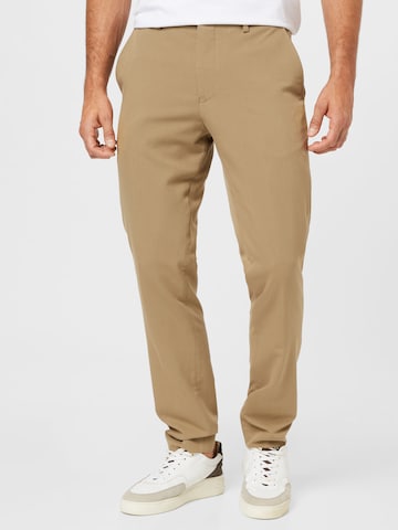 JACK & JONES Slim fit Trousers with creases 'Franco' in Green: front