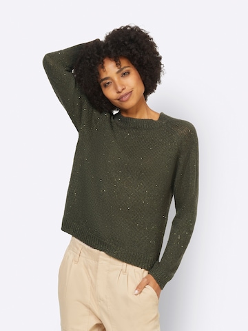 Pull-over heine en vert : devant