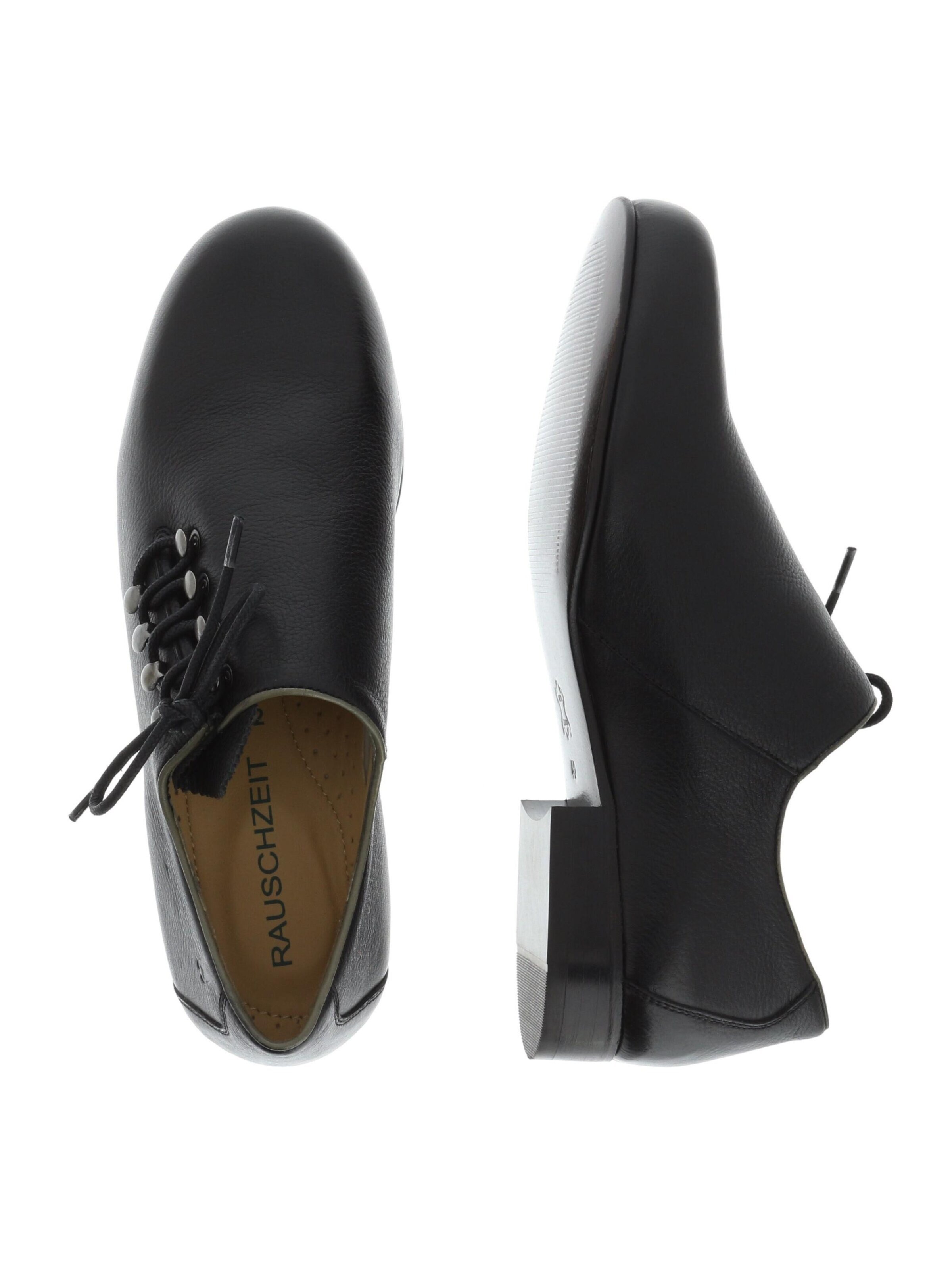 RAUSCHZEIT Traditional Shoes 'PLATTLER' in Black