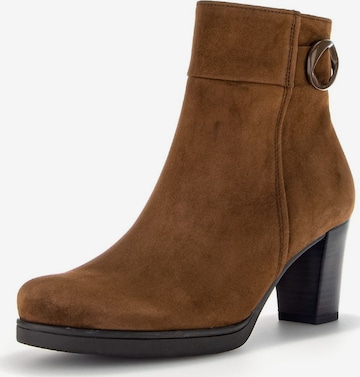 GABOR Ankle Boots in Brown: front