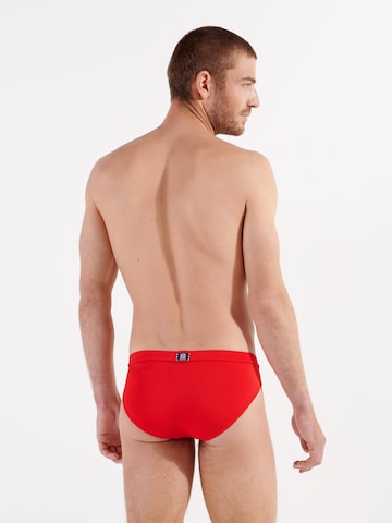 HOM Swim Trunks ' Nautical Cup ' in Red