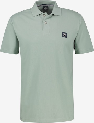 LERROS Maskulines Poloshirt aus Baumwolle mit griffiger Struktur in Grün: Vorderseite