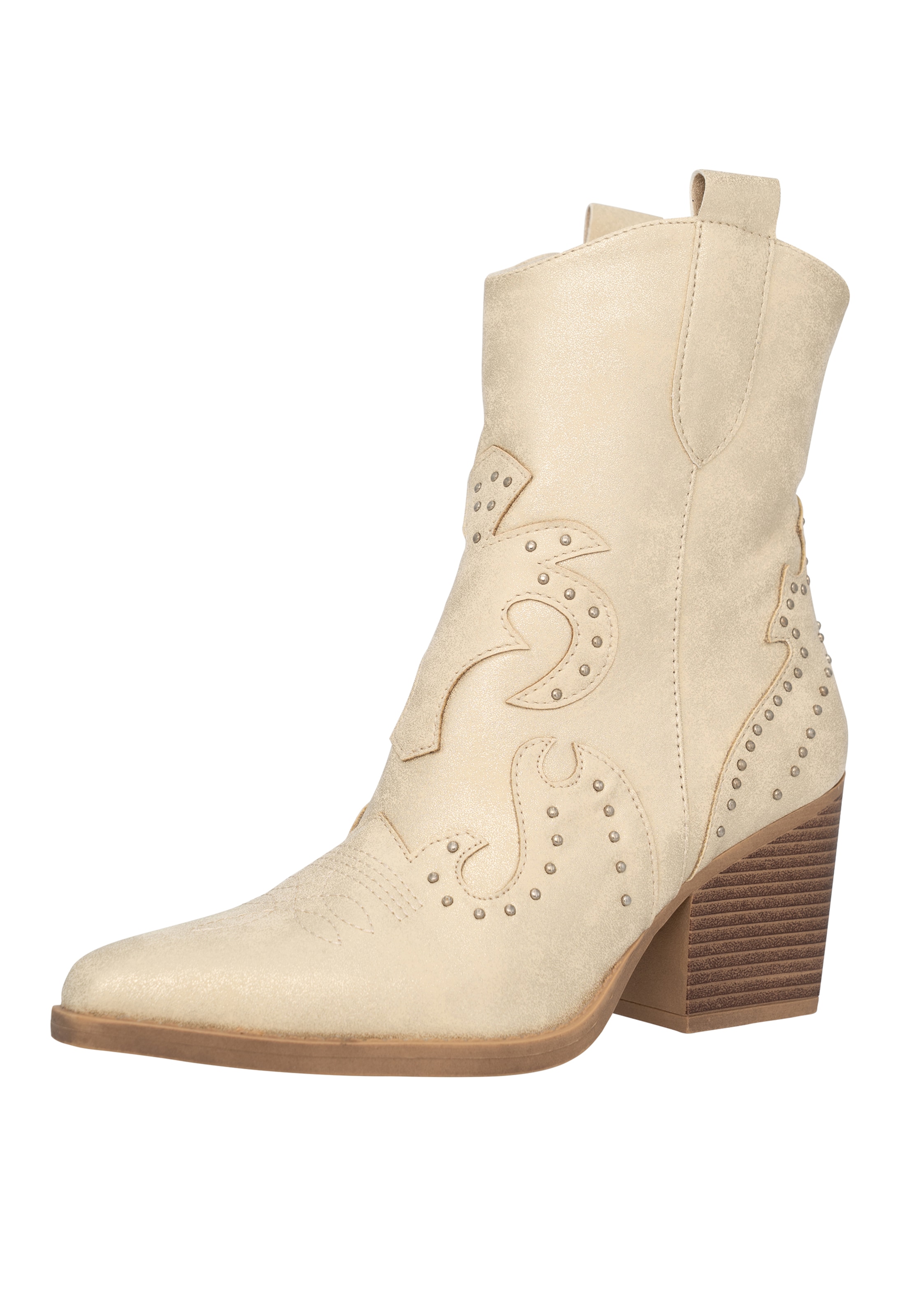 Salinyang Cowboy boot in Beige: front