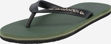 Tongs 'Molokai' QUIKSILVER en vert : devant