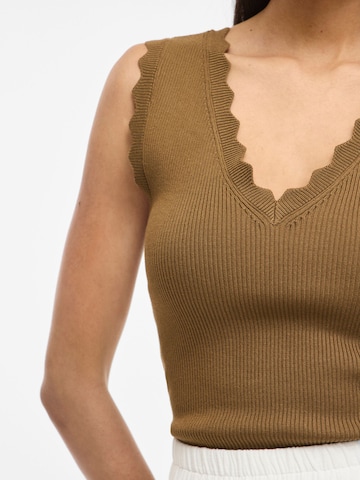 VILA Knitted top 'VISisi' in Brown